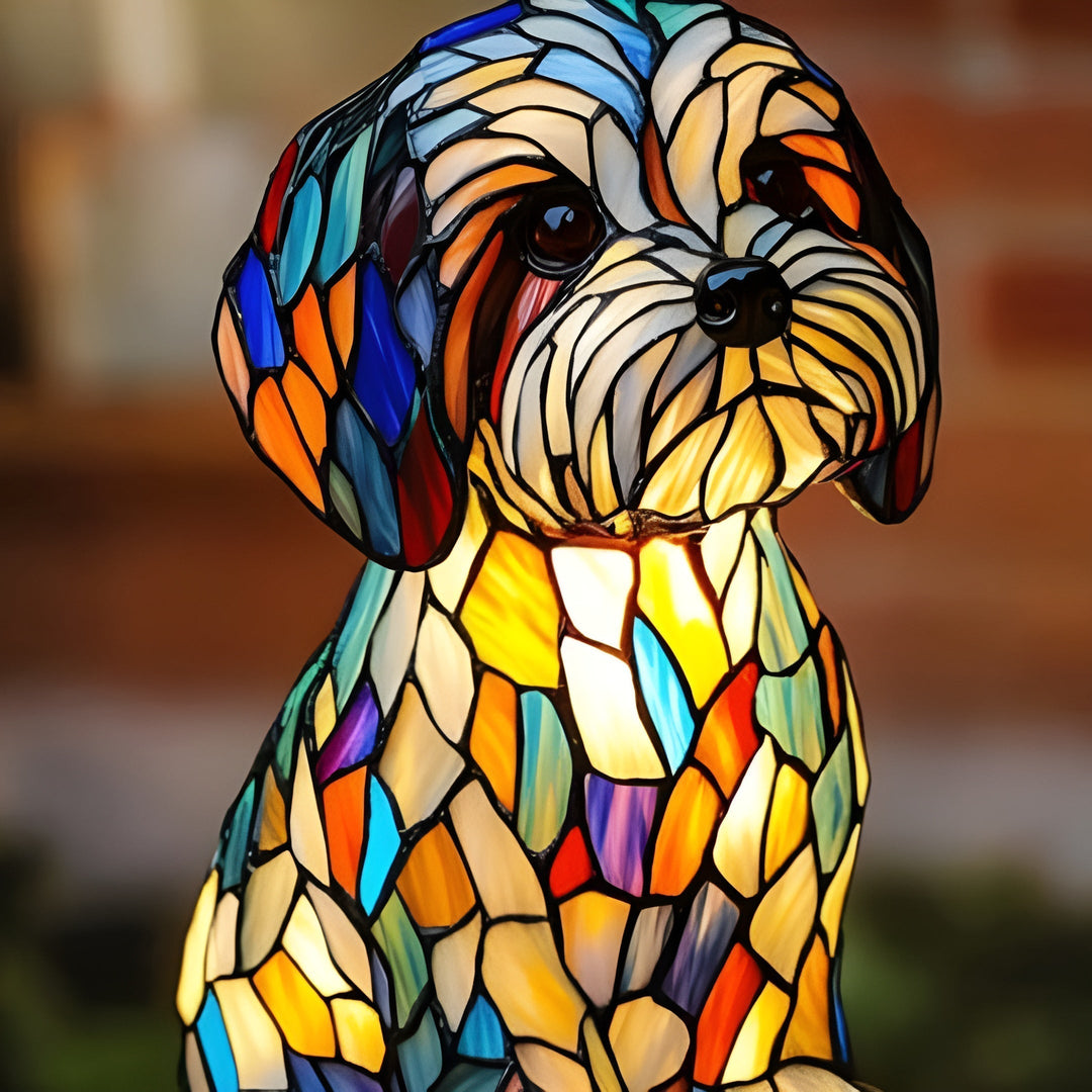 LumiPup - Artistic Stained Glass Dog Decor Lamp