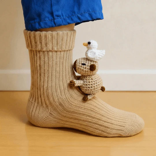 CozyCritters - Knitted Animal Cozy Socks