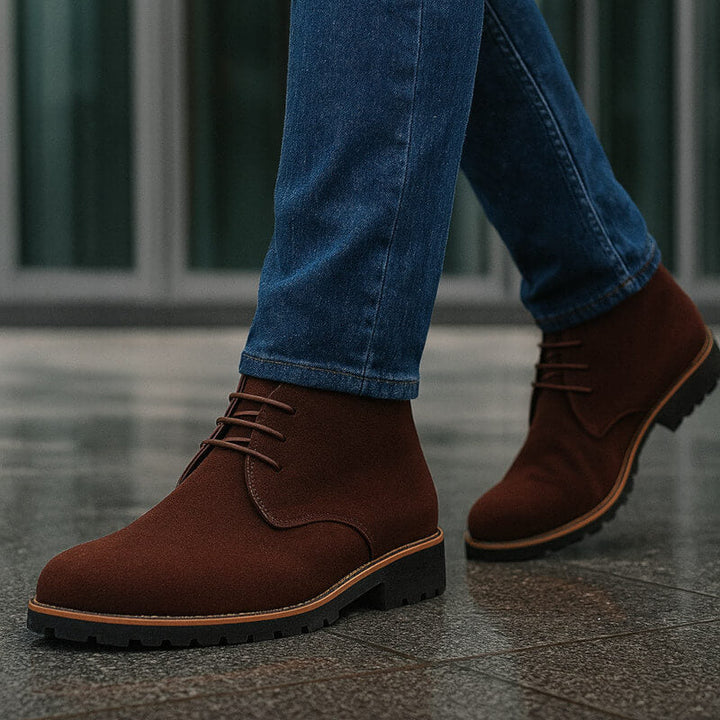 Zampa - Elegant Lace-up Leather Boot