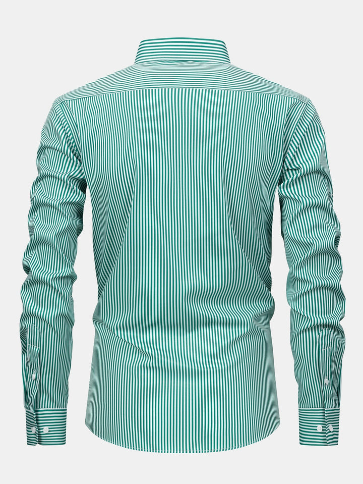Corey - Long Sleeved Striped Shirt With Button