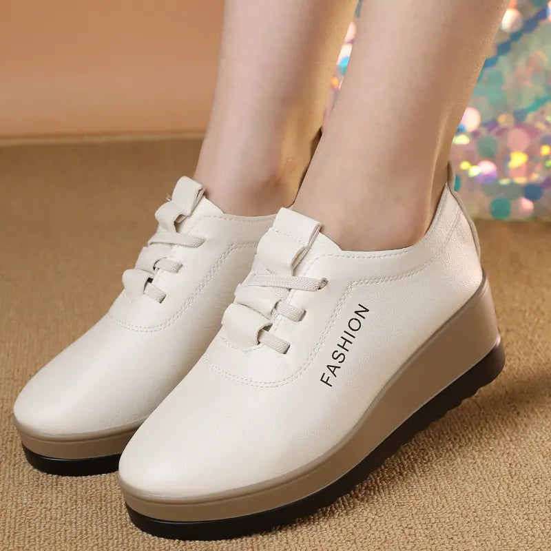 Saturnina - Leather Shoes With Thick Sole