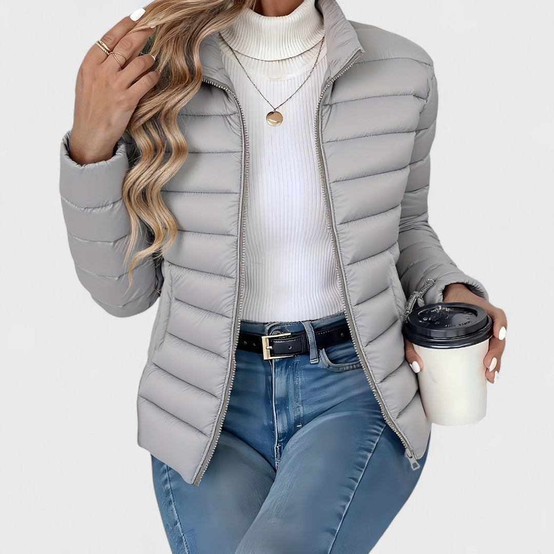 Simone - Elegant Long Jacket With Collar